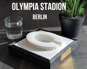 Olympiastadion Berlin 3D Stadium Model | Historic Football Stadium Miniature | Soccer Architecture Decor | Germany Souvenir & Collectible