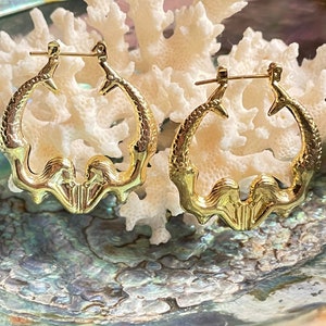 Vintage Gold Mermaid Earrings for Women Mermaid Hoops 90&#39;s Jewelry Mythical Nautical Aesthetic Birthday Gifts for Her Valentine&#39;s Day Y2K