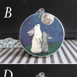 I Love You To The Moon And Back Bunny Necklace Rabbit Mother Etsy