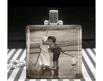 Custom Photo Necklace Personalized Jewelry Photograph Charm Pendant Child's Art Picture Under Glass Silver Chain Unique Gift Ideas Mothers