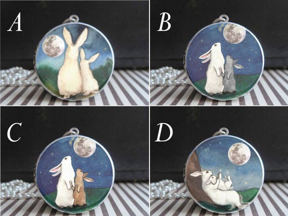 I Love You To The Moon And Back Bunny Necklace Rabbit Mother Etsy I Love You To The Moon And Back Bunny Necklace Rabbit Mother Etsy