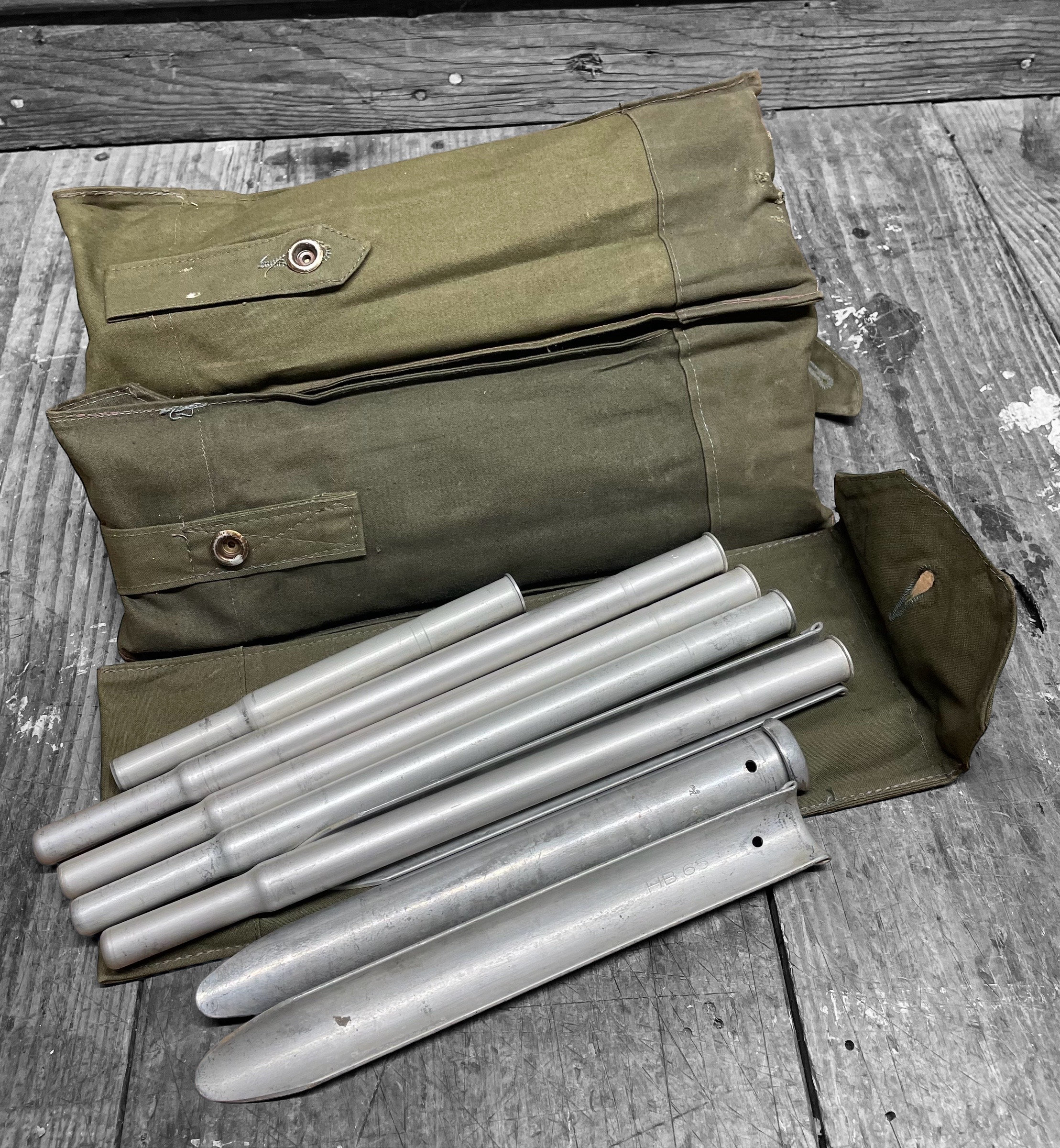 Military Issue Pup Tent Net Poles - 2 Sets With P38 Can Opener (New USA Made)