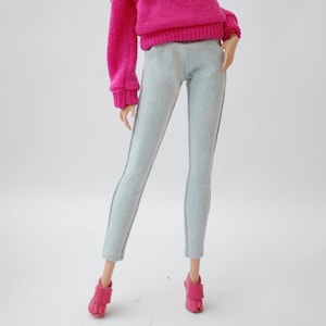 Fashion Royalty FR 11.5inch doll light skinny jeans leggings cut with pockets