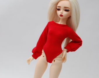 Off-shoulder bodysuit body red for 1/4 scale msd minifee fr16 modsdoll tonner