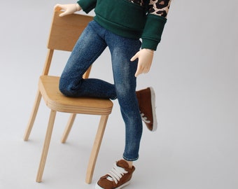 Super skinny jeans leggings jeggins cut pants for MSD Minifee BJD doll 1/4 scale