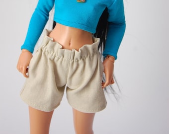 Linen shorts pants for MSD Minifee A-line doll 1/4 scale