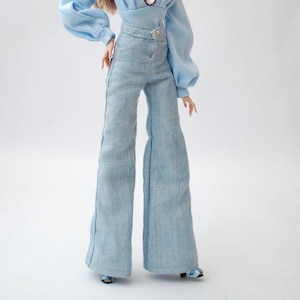 Fashion Royalty 1/6 scale 11,5 inch Princess doll wide light casual jeans detailed