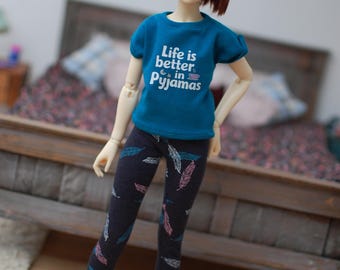Süße Pyjama Set für BJD minifee MSD Tonner und andere 1: 4