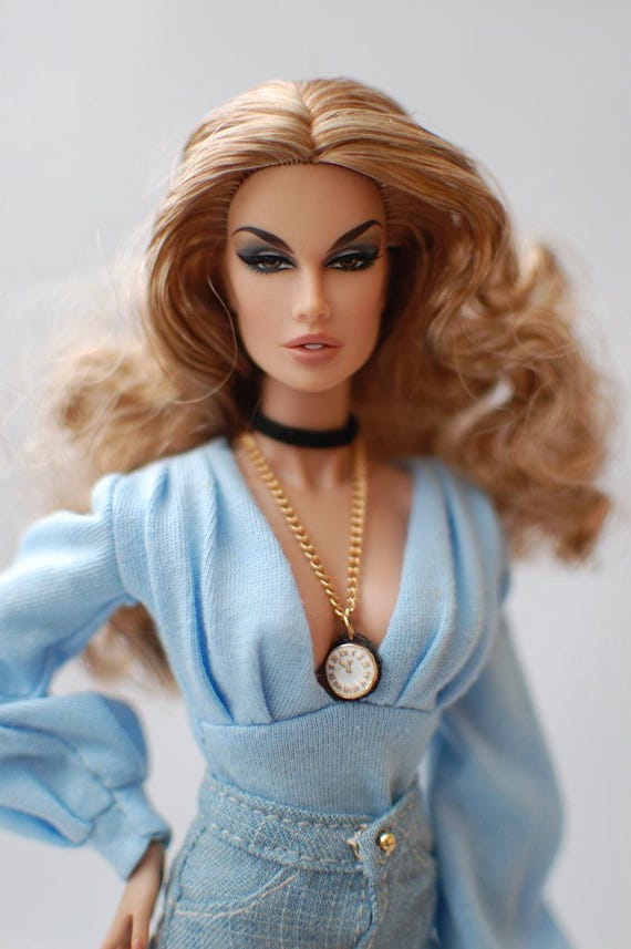 1/6 1:6 Scale Fr2 Fashion Royalty Doll Jewelry Set- Gold Chain