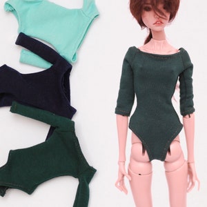 Off shoulder body bodysuit top green blue for Popovy Doll