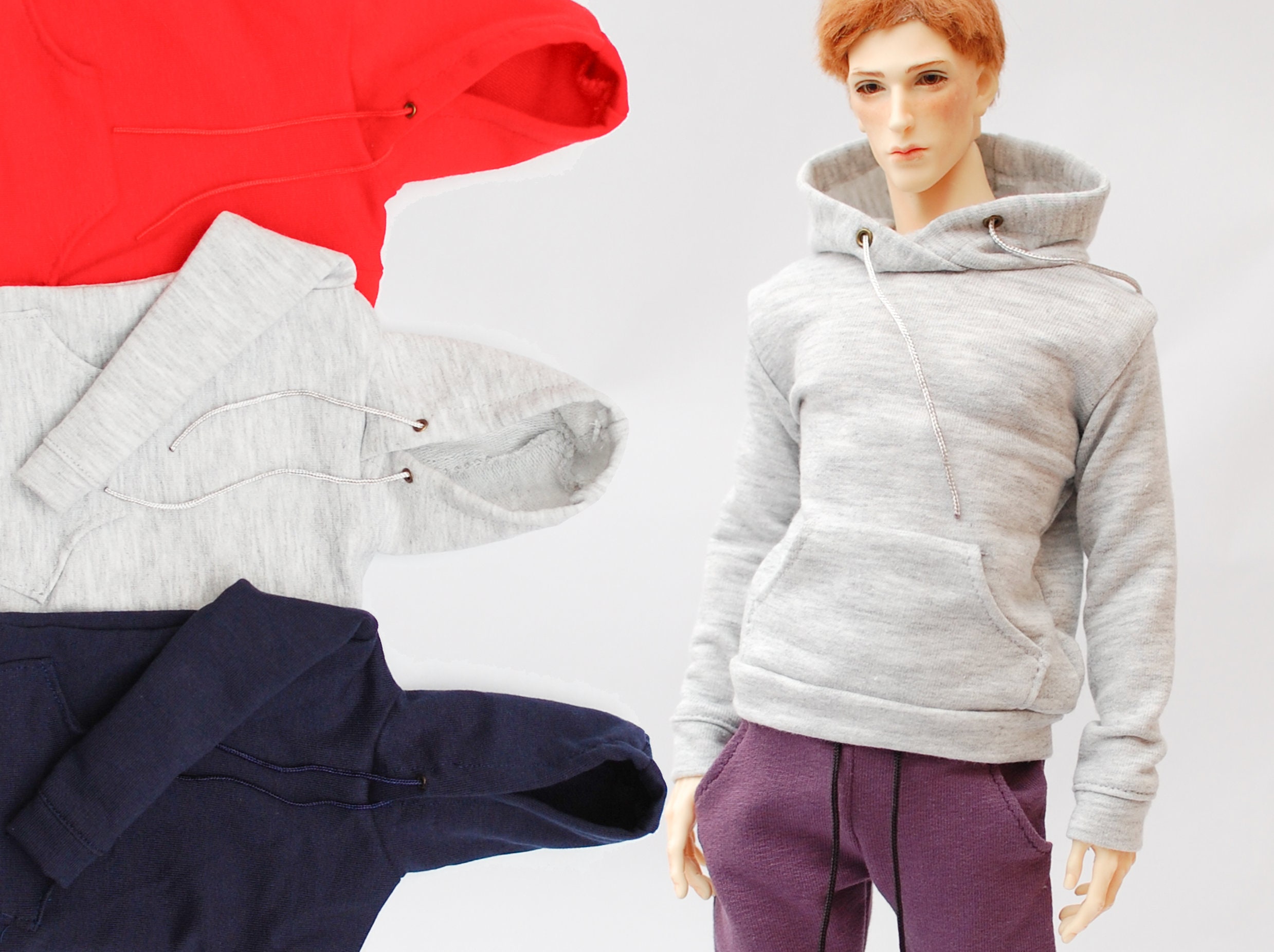 Grey Hoodie 1:4 Scale Doll - Etsy