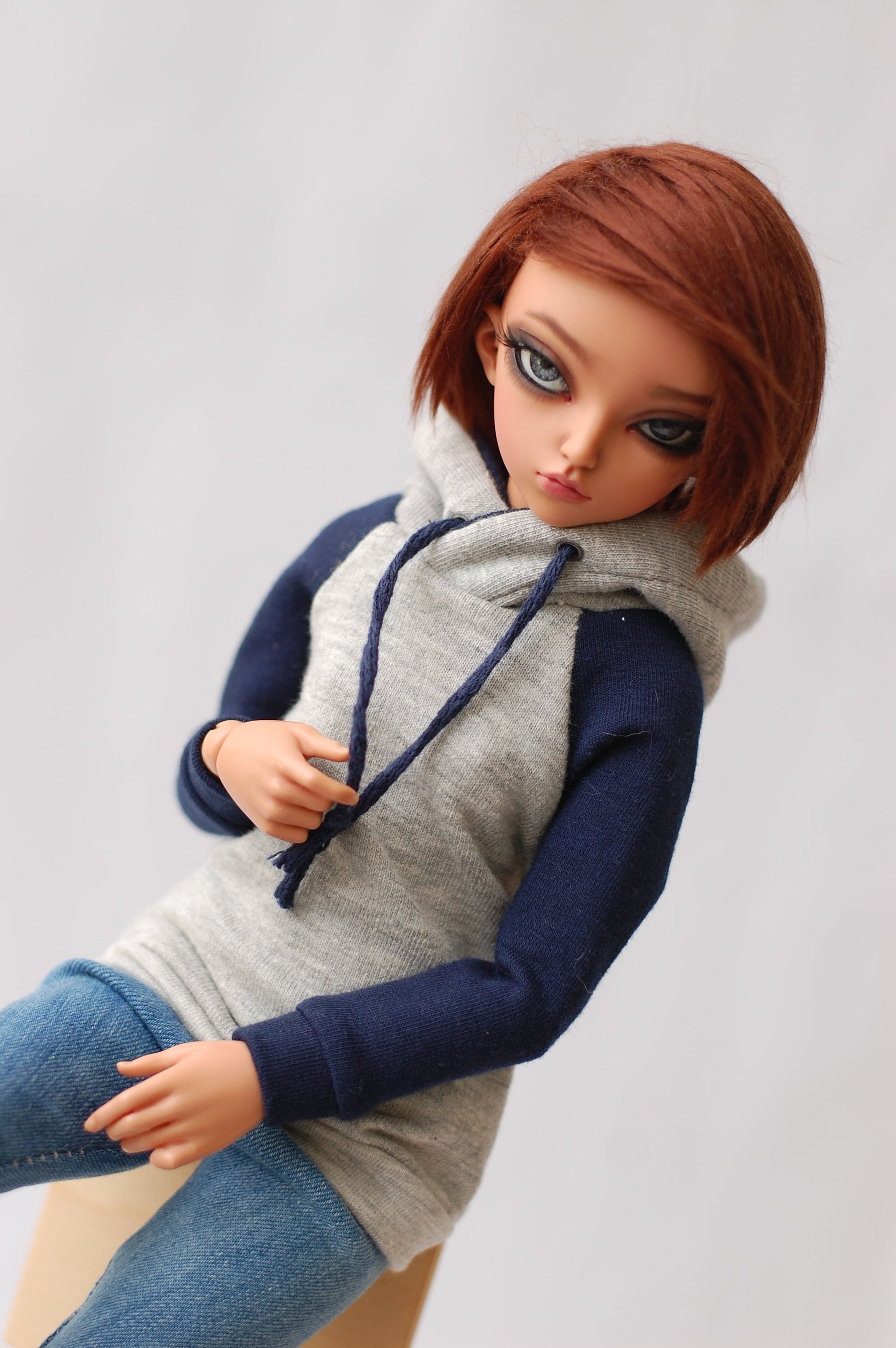Grey Hoodie 1:4 Scale Doll - Etsy