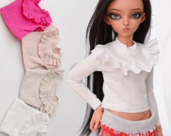 Ruffles casual blouse minifee MSD FR16 Numina and other 1/4 scale dolls