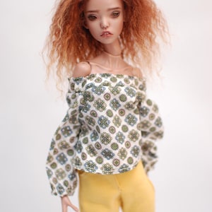 Off shoulder casual blouse top for Popovy Dolls BJD Fashion doll