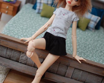 Süße Pyjama Set für BJD minifee MSD Tonner und andere 1: 4