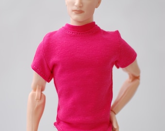 Fashion Royalty Homme männlichen Jungenrosa T-Shirt Spitzenkörperbodysuit