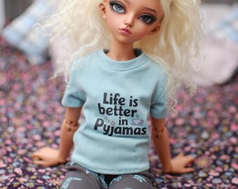 Süße Pyjama Set für BJD minifee MSD Tonner und andere 1: 4