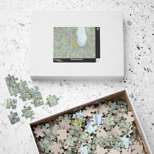 Puzzle da 520 pezzi con carta sezionale Chicago VFR con scatola, regalo perfetto per piloti e amanti dei puzzle, divertimento educativo, puzzle aeronautico