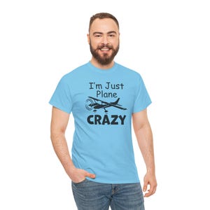 Plane Crazy Unisex Heavy Cotton Tee - Perfect for Aviation Lovers, Flight Enthusiasts, Gift for Pilots, Aircraft Apparel, Airplane T-Shirt
