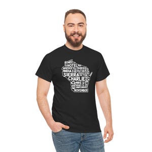 Wisconsin Phonetic Alphabet Unisex Heavy Cotton Tee - Unique State ...