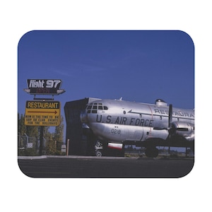 Vintage Air Force Aircraft Restaurant Mouse Pad - Retro Home Office Decor, Gift for Aviation Lovers, Pilot Gift