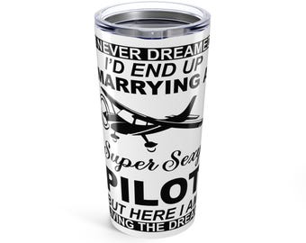 Tazza da pilota super sexy da 20 oz - Regalo per sognatori, amanti degli aerei, tazza da viaggio, tazza personalizzata, regalo per lui/lei, regalo per piloti