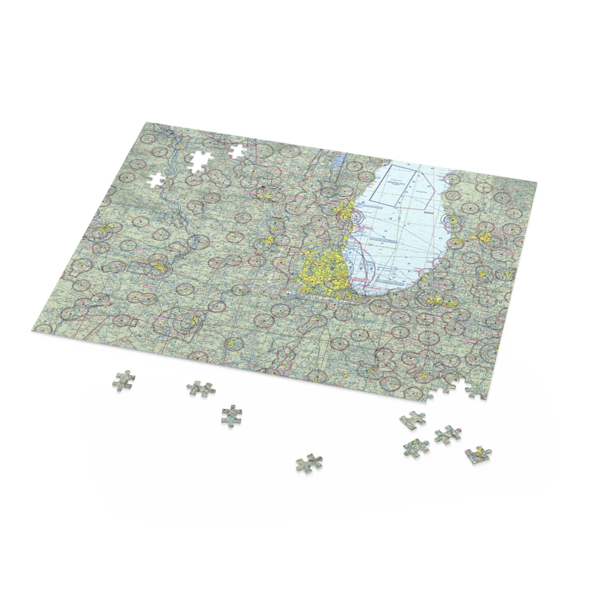 Chicago VFR Sectional Chart 500 Piece Jigsaw Puzzle With Box, Perfect ...