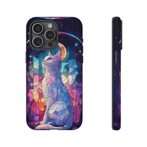 Galaxy Cat Tough Phone Case,  Cosmic Cat Phone Cover for iPhone Samsung Galaxy Google Pixel, Cute Cat Gift, Pet Lover Accessory