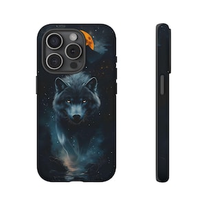 Night Wolf Phone Case: Protective Animal Lover Gift