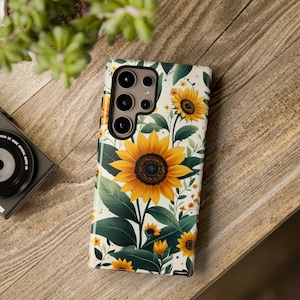 Sunflower Phone Case Cover, Cute Spring Sunflower Phone Case for iPhone Samsung Galaxy Google Pixel, Nature Lover Gift