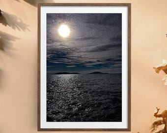 Moody Ocean Photography Print: Dark Seascape Wall Art
