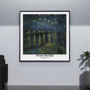 Sternennacht über der Rhone Druck – Vincent van Gogh Wandkunst – Impressionistisches Fine Art Poster – Reproduktion in Museumsqualität