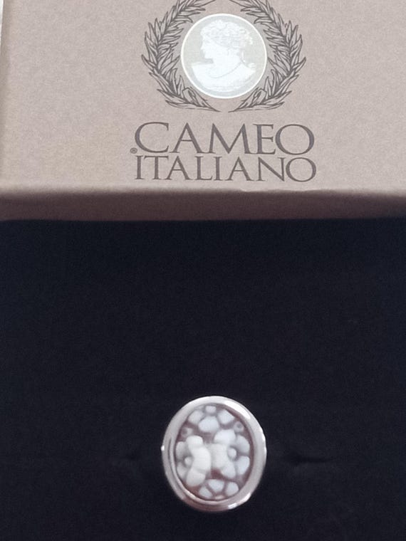 SILVER925☆【diluca】素敵なイタリアのカメオリング ヴィンテージイタリアンカメオリング – スターリングシルバー925