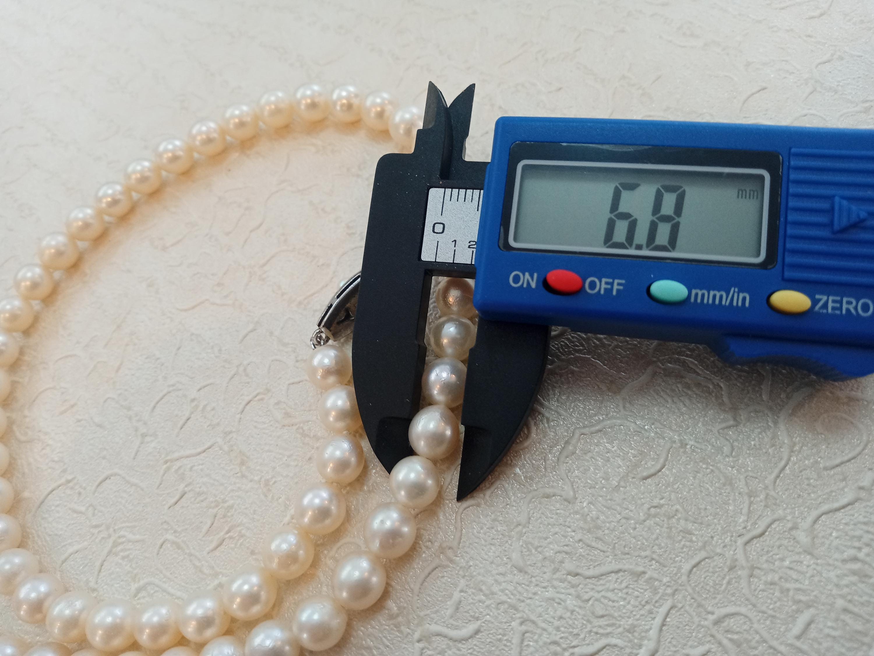 ヴィンテージ タサキ アコヤ真珠ネックレス – 6.5～6.8 mm アイボリー 