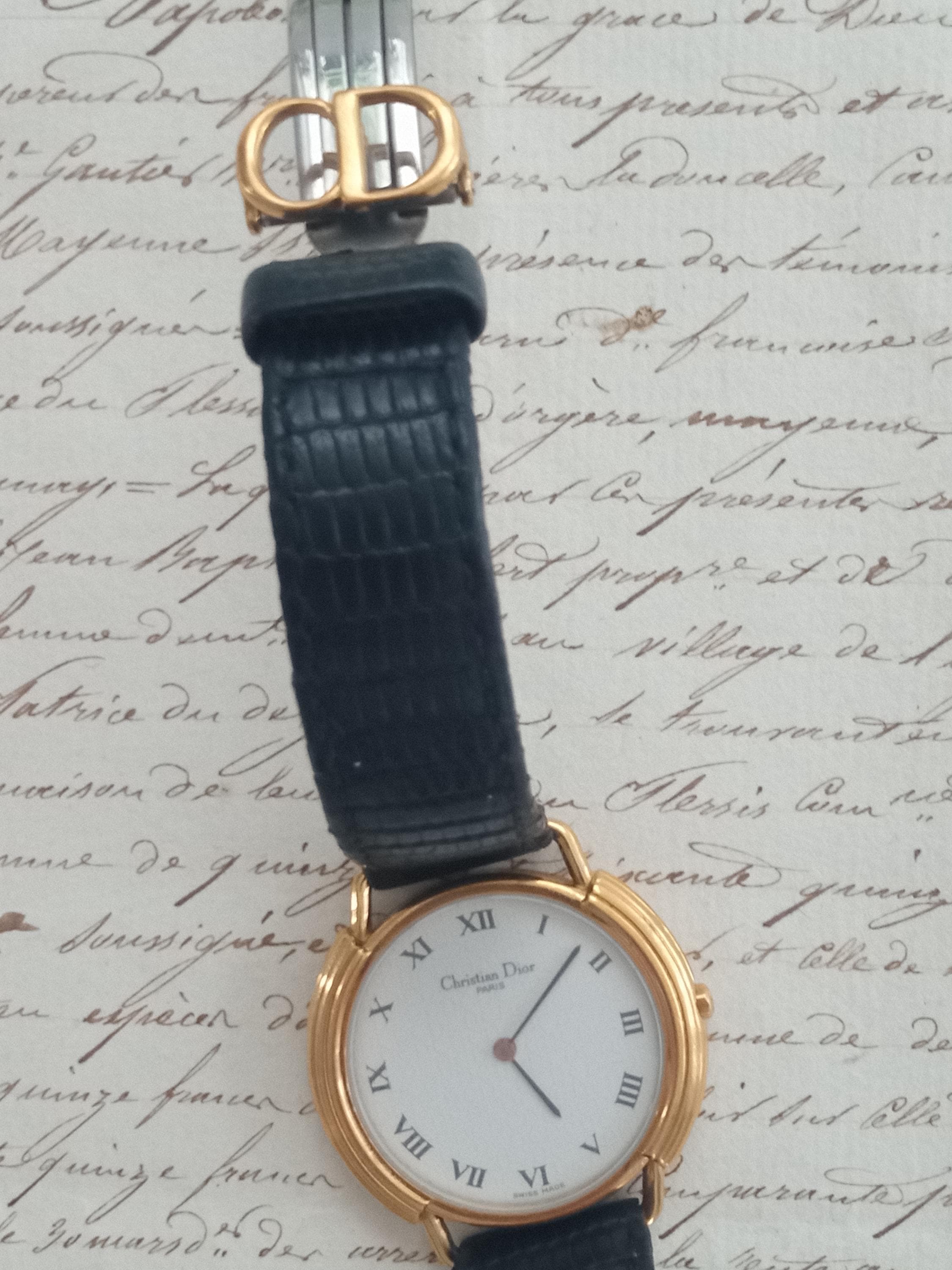 Rare Christian Dior Watch 59.121.2 – CD Clasp, Logo Dial