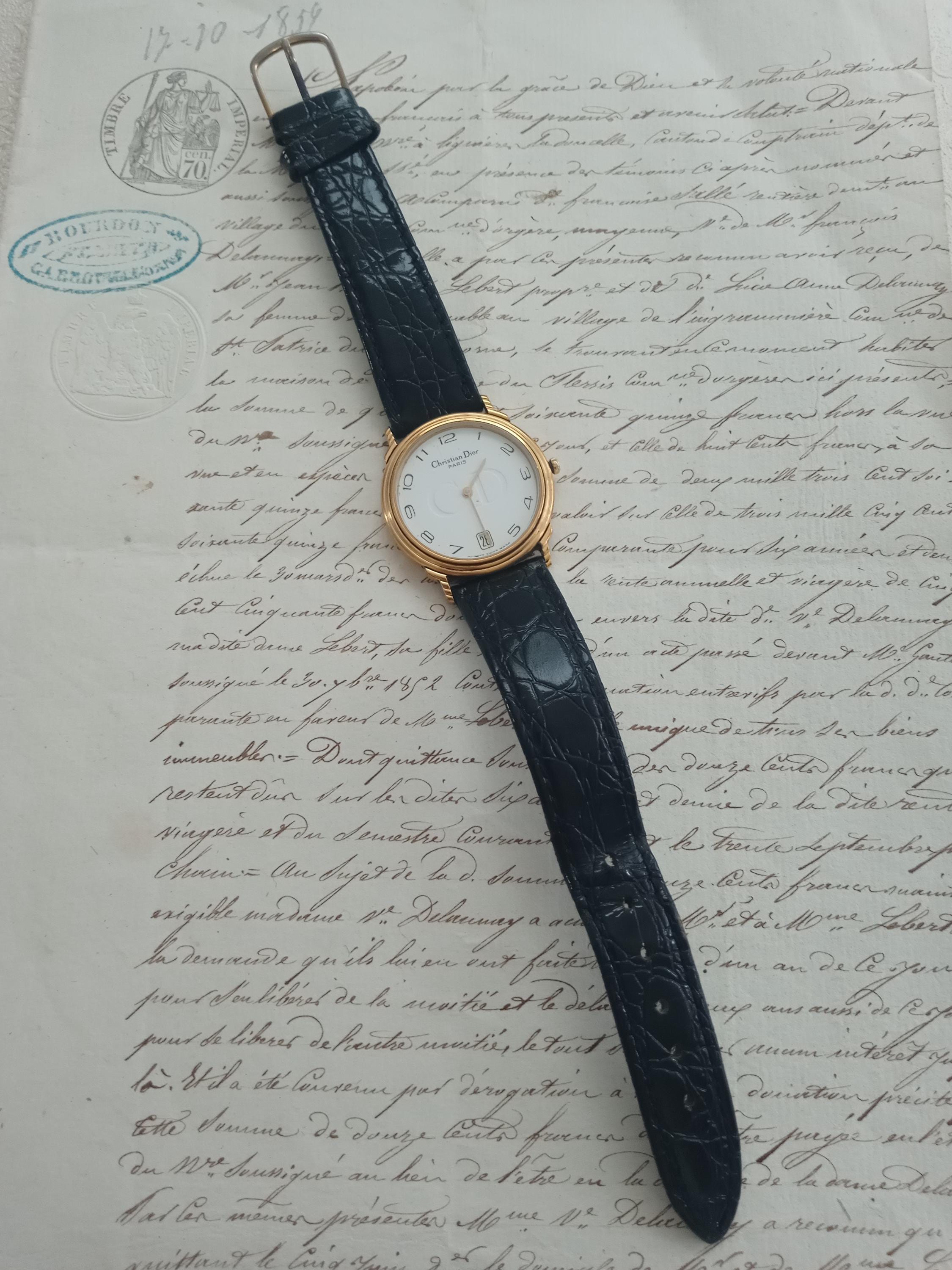 Vintage Christian Dior Watch 45.122.2 – Swiss Quartz, CD Logo Dial