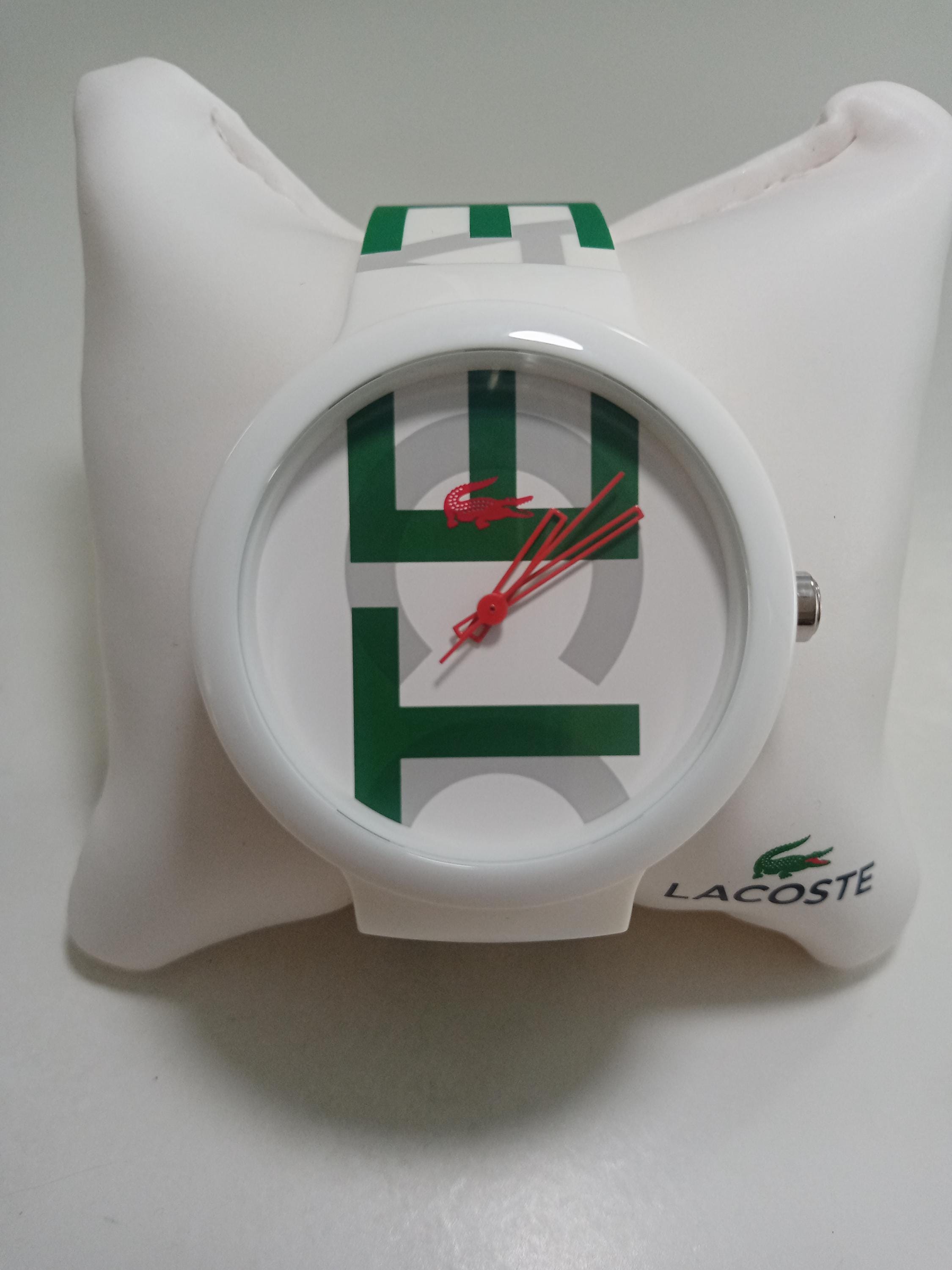 Lacoste White Women\'s Watch with Green Logo and Red Second Hand 2001211_000_31.jpg main image 2