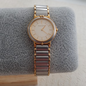 Vintage Yves Saint Laurent Women’s Watch – YSL 2200-228481 – Gold Champagne Dial – 16cm Two-Tone Bracelet – Working