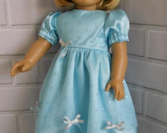 18" Doll Princess Gown with Shoes Party Dress Handmade to fit American Girl, Our Generation and Similar Dolls Shoes Included