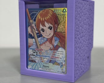 Magnetic TCG Deck Box with Display Window | Premium Card Storage Case | Compatible with standard trading cards