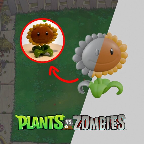 Sonnenblume / Sonnenblume PvZ - 3D-gedruckte Figur / Skulptur Pflanzen  gegen Zombies - Etsy.de