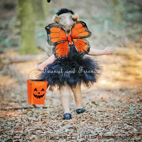 LARGE Orange Monarch Butterfly Tutu Costume   Any Size Newborn-5T