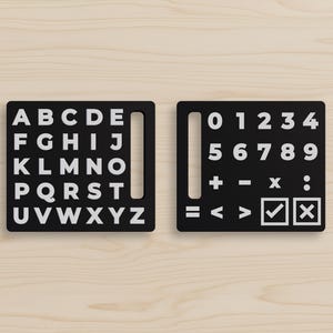 Double-Sided S2C Letter & Number Board – Alphabet + Math Symbols