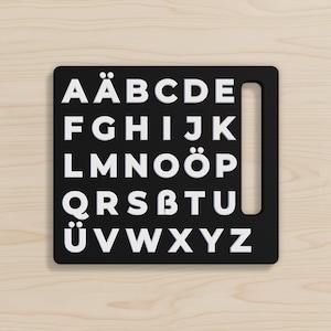 DE Deutsches Letterboard für Spellers / Buchstabieren zur Kommunikation (S2C) / Rapid Prompting Methods (RPM)