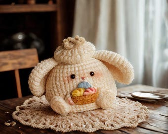 Amigurumi Bunny Crochet Pattern: Kawaii Dessert Plush Toy (PDF Download)
