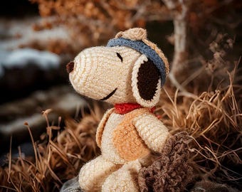 Modèle au crochet Snoopy : peluche amigurumi pour chien (PDF)