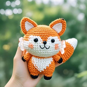 Crochet Fox Pattern PDF, Amigurumi Fox Crochet Pattern, Cute Fox Plush DIY, Easy Crochet Toy Tutorial, Handmade Animal Doll Pattern