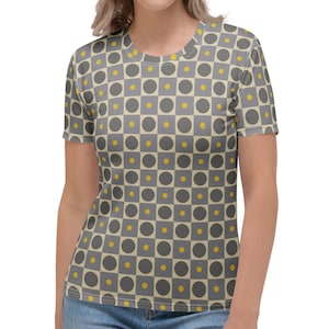 Camiseta con estampado geométrico para mujer: Camisa gráfica retro