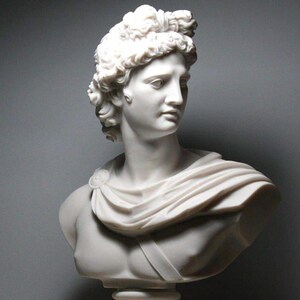 Apollo Classic Greek Roman Bust Statue | Largest Apollo Bust | Handcrafted Marble Stone Sculpture | Ideal Birthday & Anniversary Gift