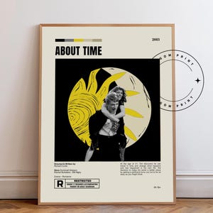 About Time Poster, Richard Curtis, Minimalist Movie Poster, Vintage Retro Art Print, Wall Art Print, Mid century modern